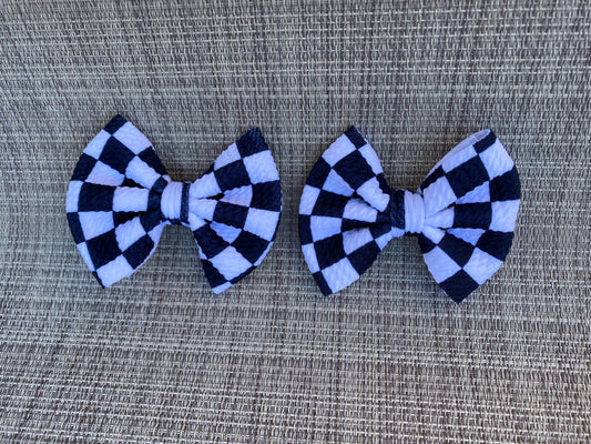 Checkered flag 3 inch pigtails