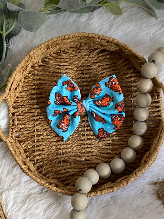 Clown fish 5 inch baby bows