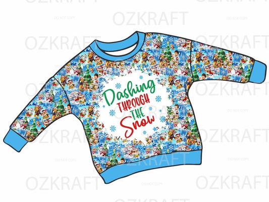Christmas long sleeve lounge top